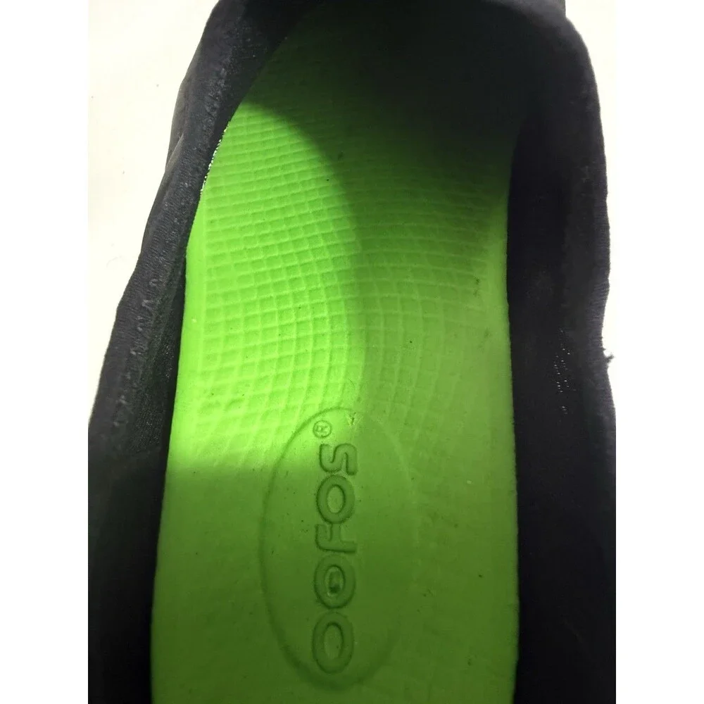 Oofos OOmg Low Shoes Slip On Black Lightweight Recovery Mesh Women's 7